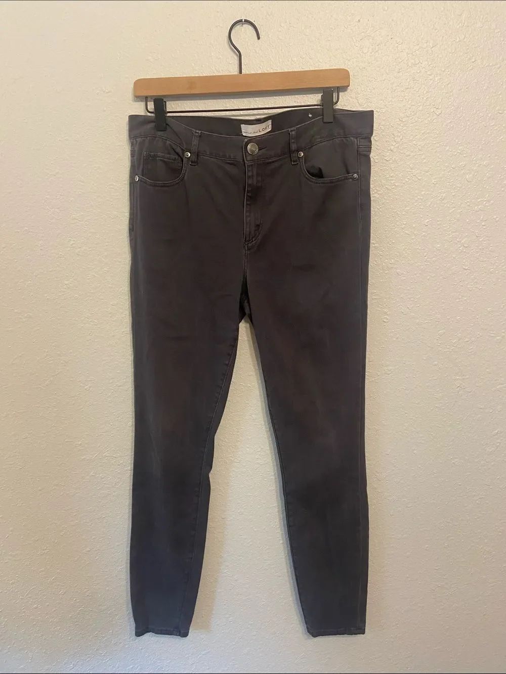 LOFT Charcoal Gray High Waist Skinny Legging Pants Size 30/10